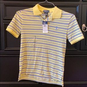 Polo Ralph Lauren Boys small 8 yellow blue button